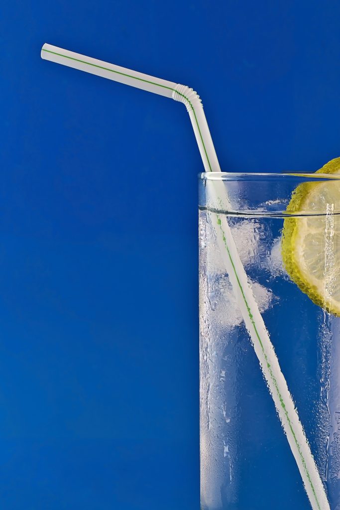 drinking straw in glass