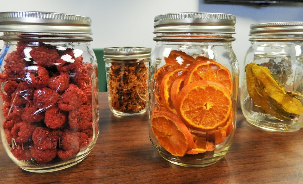 food in mason jars